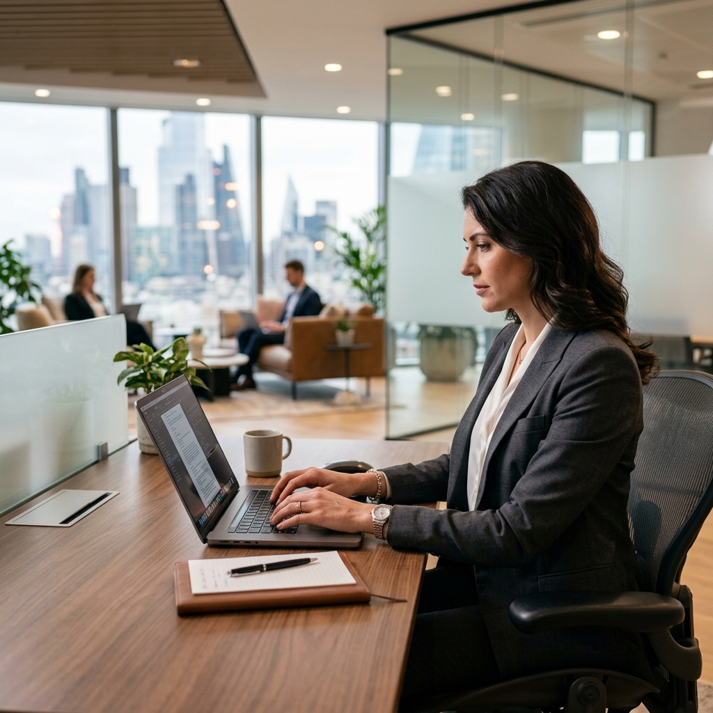 Person Working in Office